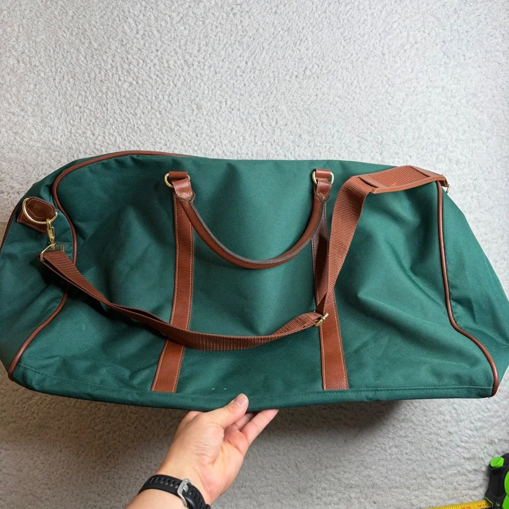 Polo Ralph Lauren Green Canvas Duffle Bag Weekender Travel Luggage Fragrance